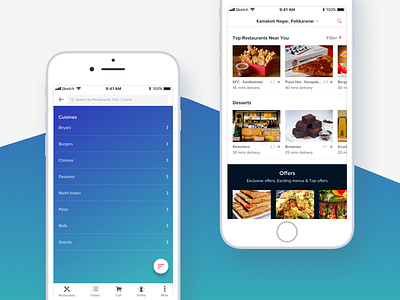 Food Delivery App app concept delivery design food phone product recipe ui ux