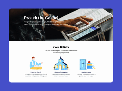 Gospel First bible christian christianity church jesus landing page marketing site pastor religion ui website website design