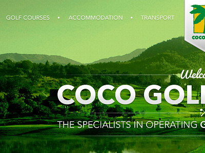 Golfing Tours Web background banner design golf green header holiday menu slideshow type web website
