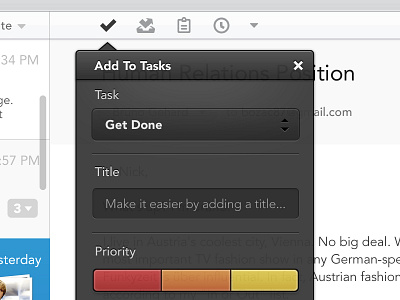 Pop Up Menu app email menu pop priority select task tasks ui up ux window