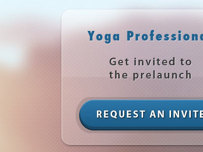 Yoga Trail Landing Page blurred button interface invite landing page yoga