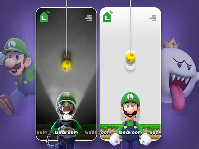 Luigi Smart Home App UI app game home ios iphone light luigi mario menu smarthome switch ui ux