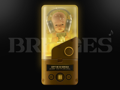 BB Pod Music Player App - Death Stranding album app baby bb buttons death stranding game gaming interface ios music music player playstation podcast song sound ui ux volume water
