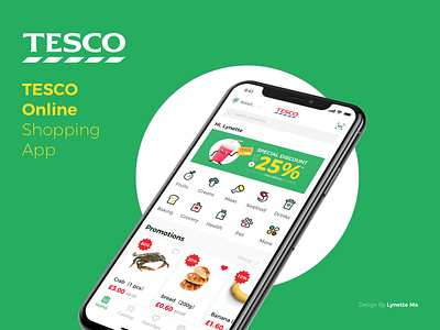 YY TEST : TESCO Online Shopping App app ui