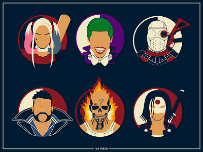 Suicide Squad Icons design graphic design icon icons