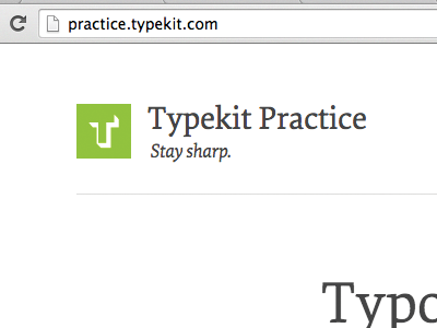 Typekit Practice practice typekit