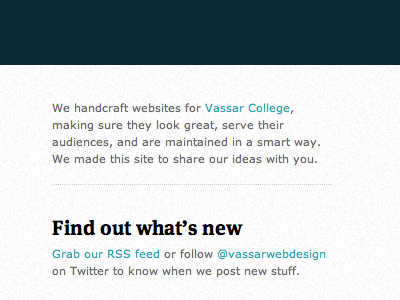 Vassar Web Design