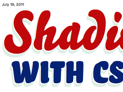 Shading with CSS css lettering sign painting text shadow typekit