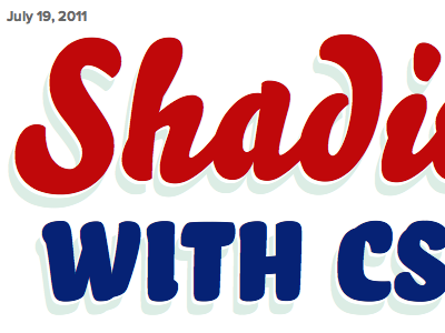 Shading with CSS