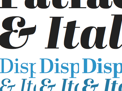 Display & Italic abril typekit typetogether