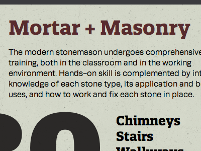 Mortar + Masonry