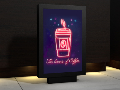 Banner for coffee shop banner coffe icon illustration