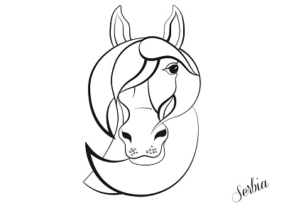 My lovely horse Serbia :) adobe animal graphic horse icon illustration illustrator