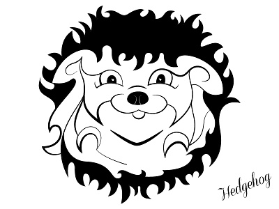 Hedgehog adobe ai drawing graphic hedgehog illustration illustrator sketch