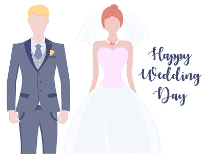 Happy wedding day: "Newlyweds together"