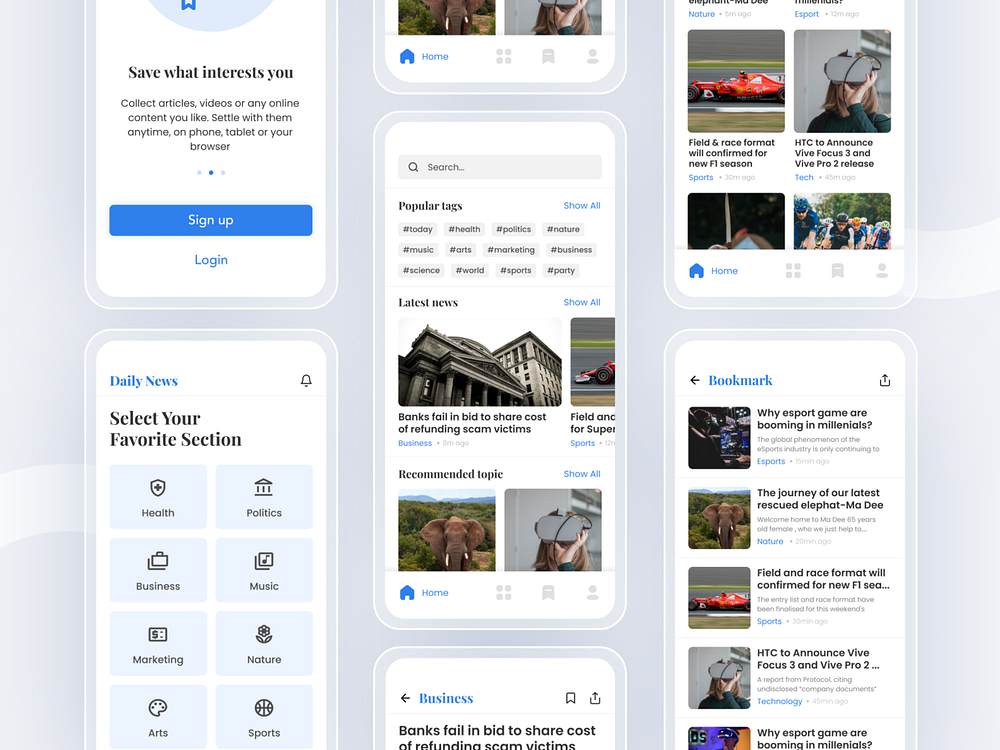 News App Mobile Concept by Aan Ragil on Dribbble