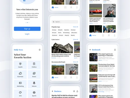 News App UI designs, themes, templates and downloadable graphic ...