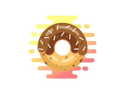 Donut Illustration cokelat colorfull design donut flat food icon illustration minimalist style ui ux
