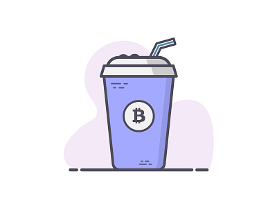 Bitcoin Juice illustration biticon design drink illustration juice minimalist outline style ui ux