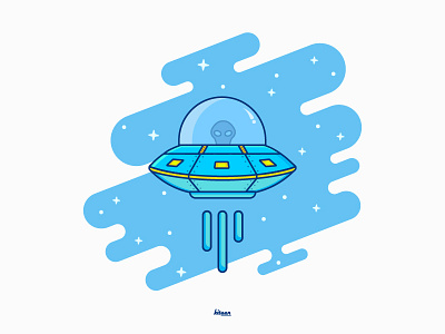 UFO ;) blue design dribbbleshoit icon icondesign illustration minimalist space ufo ui ux