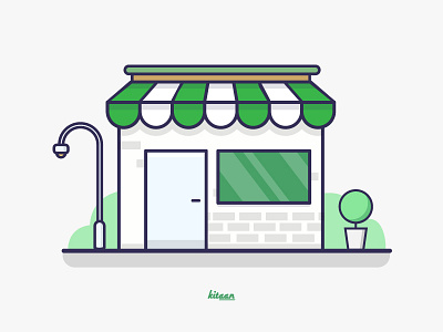 Groceries Store design graphic green groceries icon illustration store ui ux