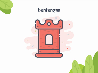 Bentengan Illustration game icon iconography indonesia llustration set traditional ui web