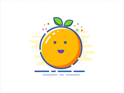 Orange Animation animation cute gif animation icon illustration mbe style orange ui ux design vector
