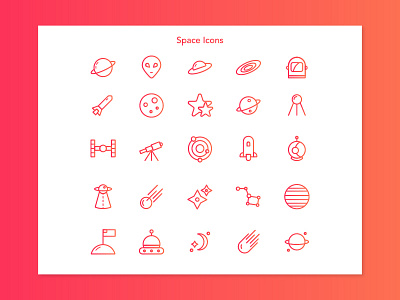 Space Icons app button icon icon pack iconography icons icons set mobile space symbol ui ux uidesign vector web