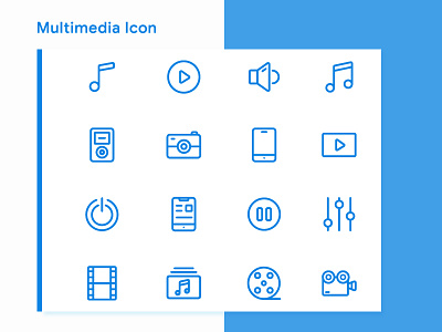 Multimedia Icons icon icon design icon pack icon set mobile icon movie icon multimedia music video