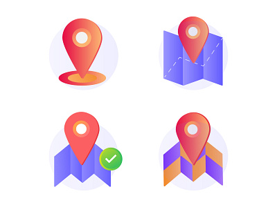 Maps Gradient Icon design dribbble gradient icon iconography illustration location maps vector
