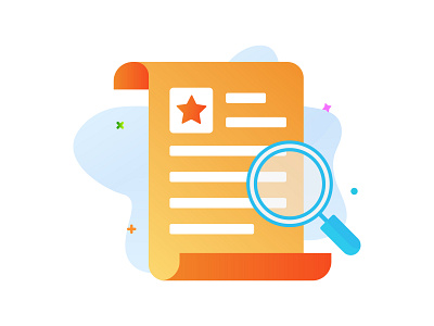 Searching Document Icon design document files flat gradient icon icondesign iconography illustration style ui vector