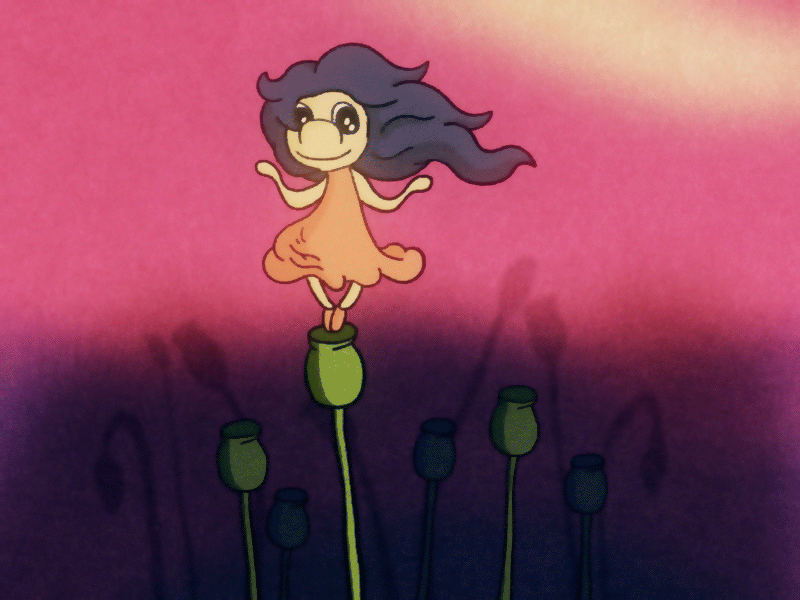 12framesaday Krishka on the PoppyField 12framesaday 2d 2danimation animation animation2d characteranimation framebyframe handdrawn