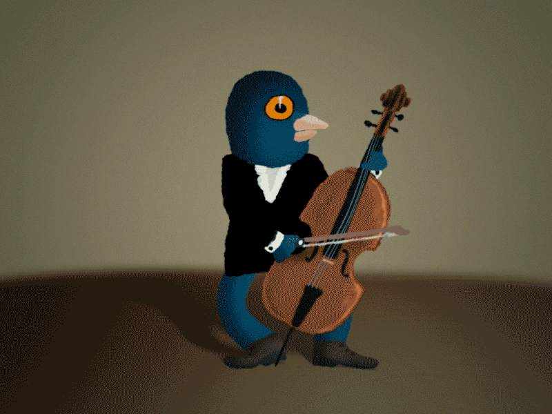 12framesaday Dove Cellist 12framesaday 2d 2danimation animation animation2d characteranimation framebyframe