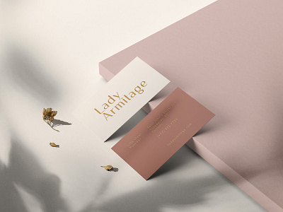 Lady Armitage beauty branding businesscard clean elegant feminine minimal natural skincare