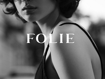 FOLIE branding clean design fashion feminine noir