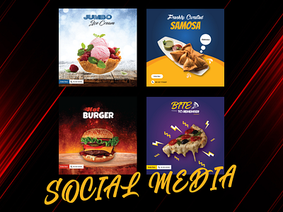 Food Social Media Banners banner banner ad food graphic design restaurant social media