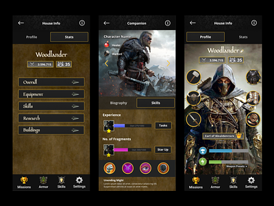 Mobile app Game UI UX (Faction)