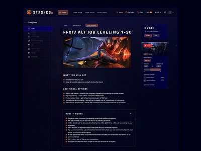 Stashed (In-Game Trading Platform) Web app UI UX design