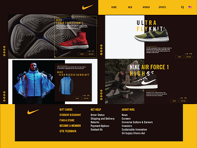 Nike- Web Concept/Prototype branding design interaction design ui ui ux ui ux design ui web ux web web desgin