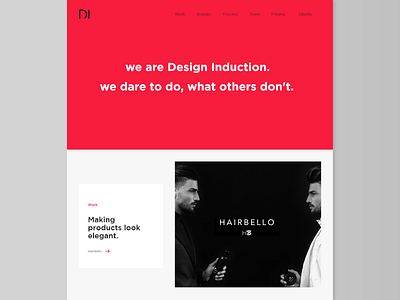 Web Design of "Design Induction".