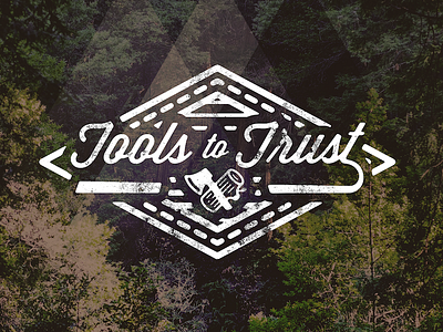 Tools To Trust axe church log patch series art texture