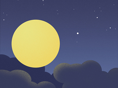 Moon and cloud in the sky design graphic design illustration illustrator photoshop