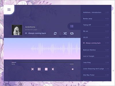 UI Challenge for 9 weeks-MP3 player