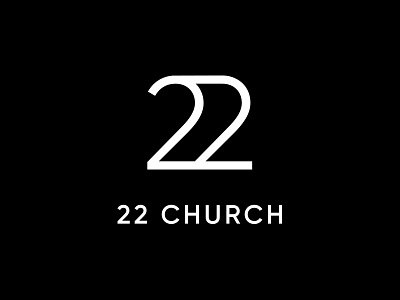 22 Church Logo 22 brand church hotel logo monogram number typography