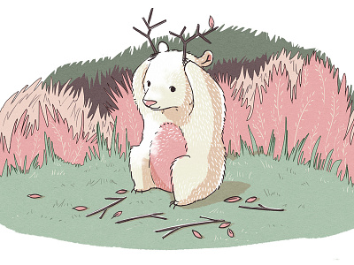 The bear who wanted to be a deer animal bear children illustration drawing illustration kid nature