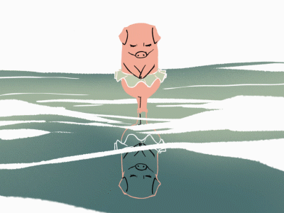 Dancing pig animation illustration loop loopdeloop motion photoshop pig