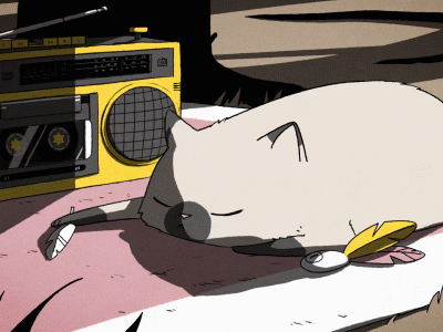 Chill radio animation cat illustration lofi nature radio