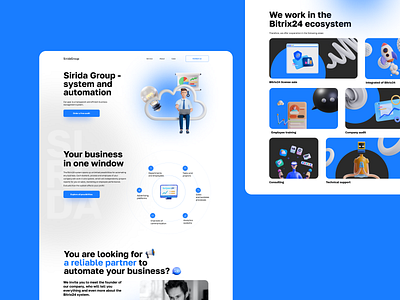 Landing page for a business automation company business desktop graphic design landing landingpage ui ux web