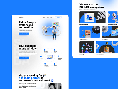 Landing page for a business automation company
