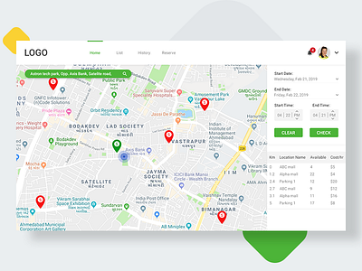 Car Parking Web App Design